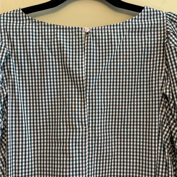 Loeffler Randall green gingham puff sleeve maxi dress - Picture 5 of 7